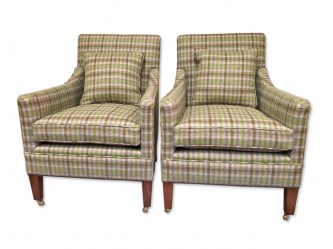 Pair Edwardian Style New Am Chairs